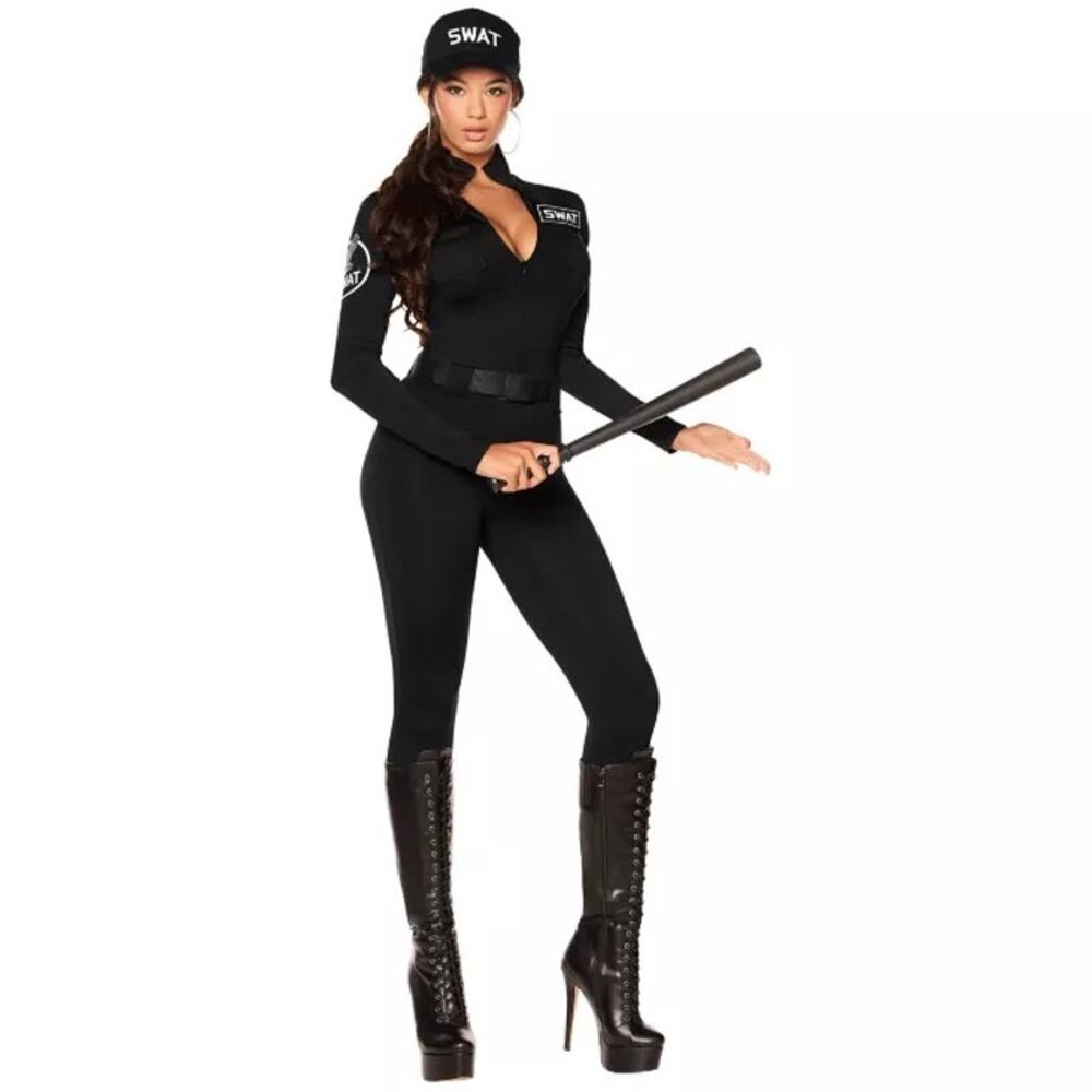 ADULT SWAT CATSUIT JUMPSUIT COSTUME - MEDIUM